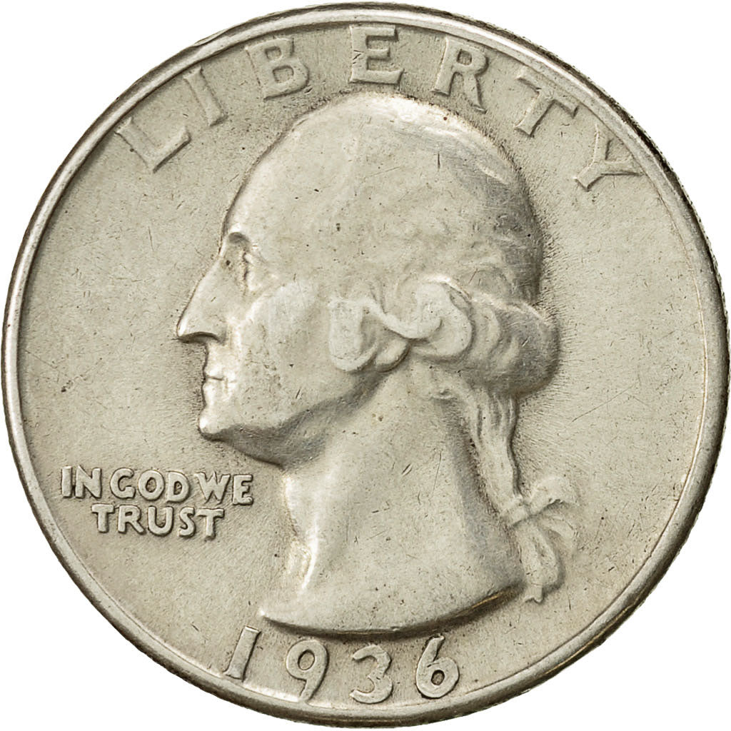 moneta, Stati Uniti, Washington Quarter, Quarter, 1936, U.S. Mint, Philadelphia
