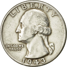 moneta, Stati Uniti, Washington Quarter, Quarter, 1943, U.S. Mint, Philadelphia
