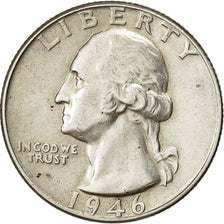 coin, United States, Washington Quarter, Quarter, 1946, U.S. Mint, Philadelphia