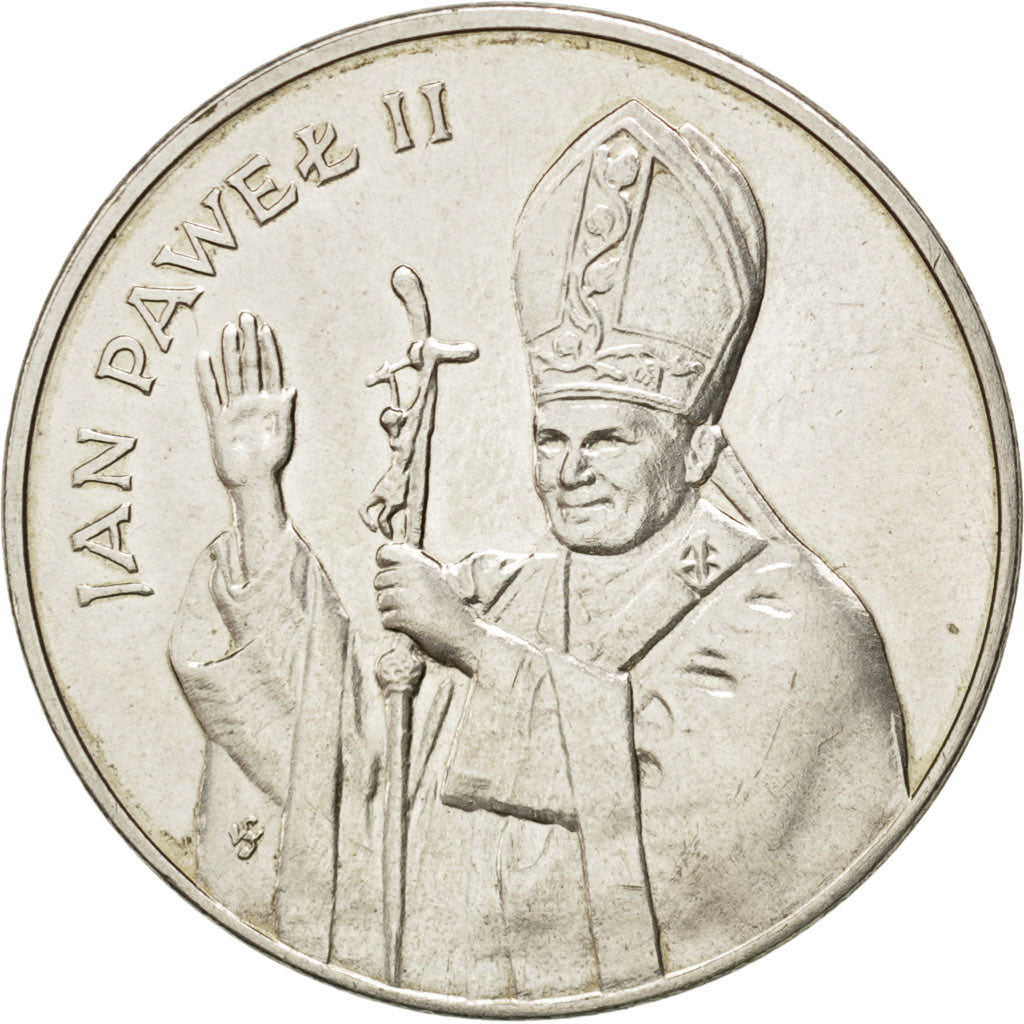 POLAND, 10000 Zlotych, 1987, Warsaw, KM #164, MS(60-62), Silver, 35, 19.17