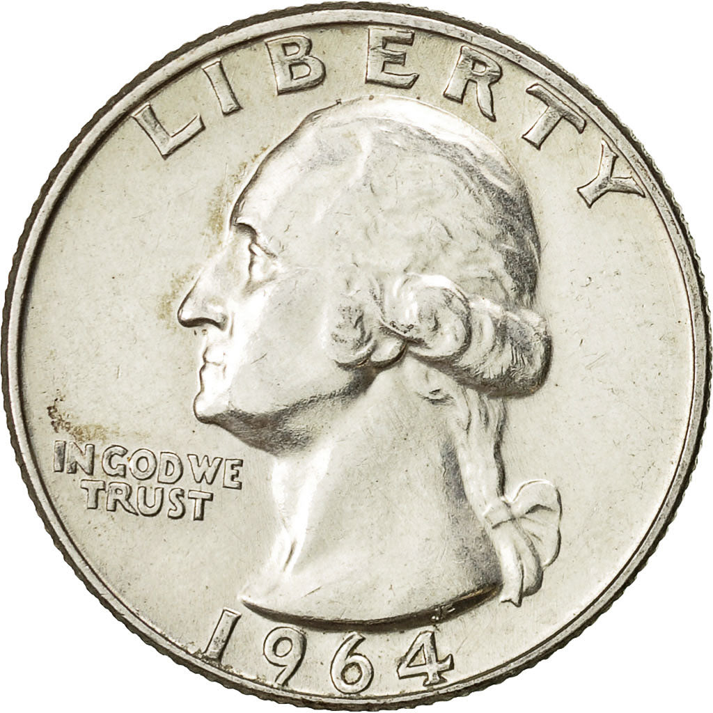 Moneta, Stati Uniti, Washington Quarter, Quarter, 1964, U.S. Mint, Denver, BB