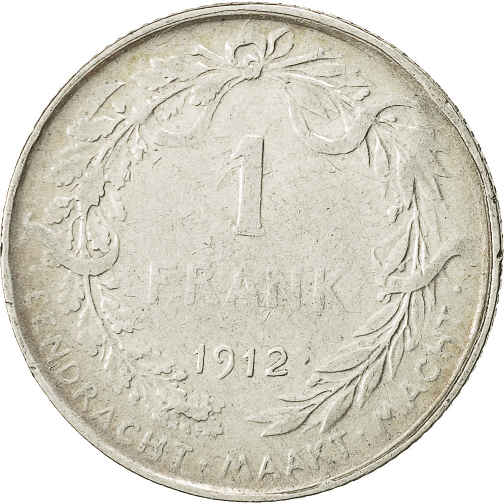 coin, Belgium, Franc, 1912, EF(40-45), Silver, KM:73.1