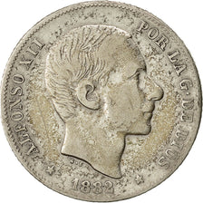 monnaie, Philippines, 20 Centimos, 1882, TB, Argent, KM:149