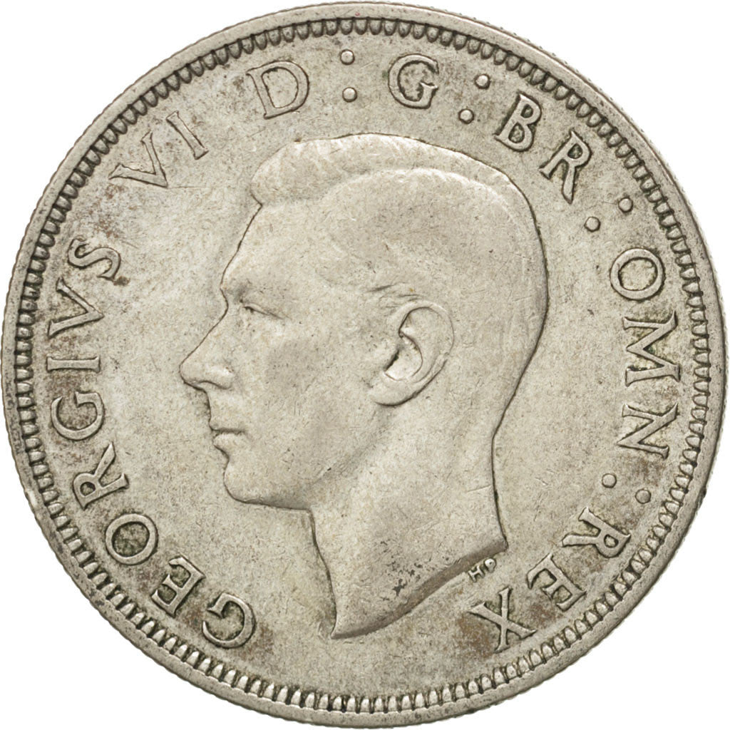 Coin, Great Britain, George VI, 1/2 Crown, 1945, EF(40-45), Silver, KM:856