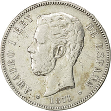 moneta, Spagna, Amadeao I, 5 Pesetas, 1874, Madrid, BB, Argento, KM:666