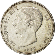moneta, Spagna, Alfonso XII, 5 Pesetas, 1875, Madrid, BB, Argento, KM:671