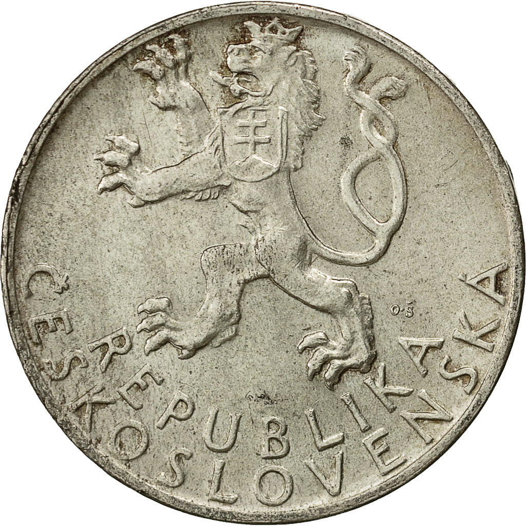 münze, Tschechoslowakei, 50 Korun, 1947, SS, Silber, KM:24