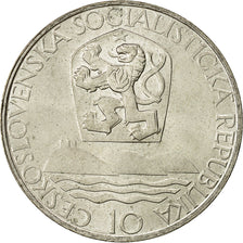 münze, Tschechoslowakei, 10 Korun, 1967, VZ, Silber, KM:62