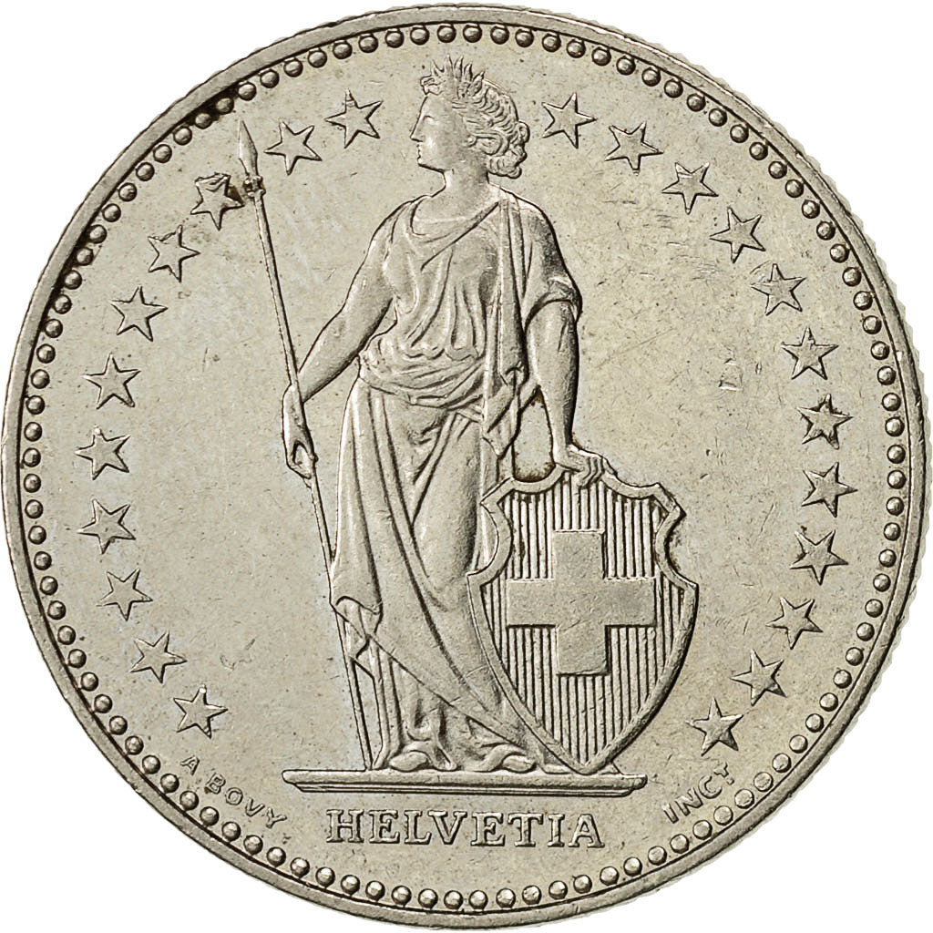 Moneta, Svizzera, 2 Francs, 1994, Bern, BB+, Rame-nichel, KM:21a.3