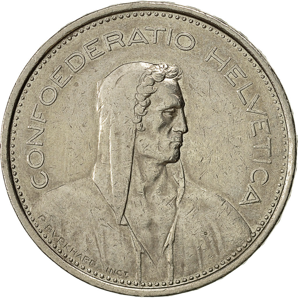 Coin, Switzerland, 5 Francs, 1976, Bern, EF(40-45), Copper-nickel, KM:40a.1