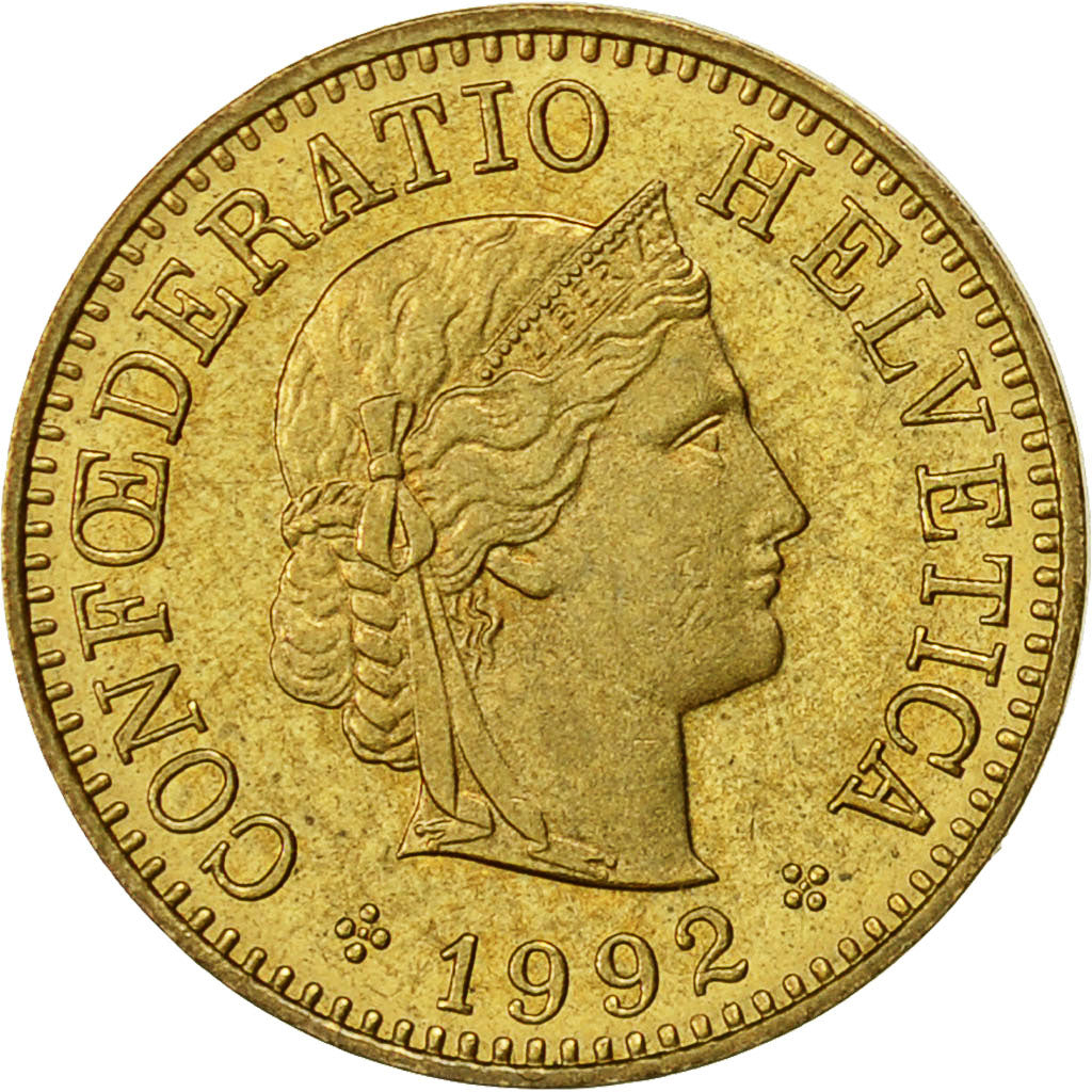 Monnaie, Suisse, 5 Rappen, 1992, Bern, TTB+, Aluminum-Bronze, KM:26c