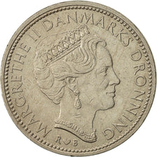 Moneda, Dinamarca, Margrethe II, 10 Kroner, 1982, Copenhagen, MBC, Cobre -