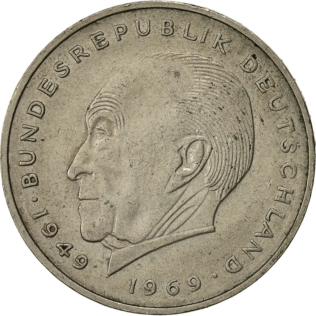 Coin, GERMANY - FEDERAL REPUBLIC, 2 Mark, 1972, Stuttgart, EF(40-45)