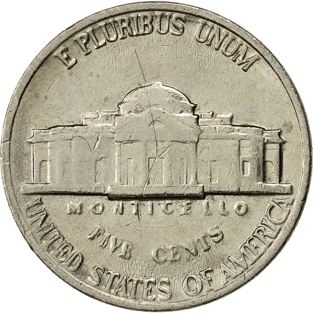 Monnaie, États-Unis, Jefferson Nickel, 5 Cents, 1988, U.S. Mint, Philadelphie
