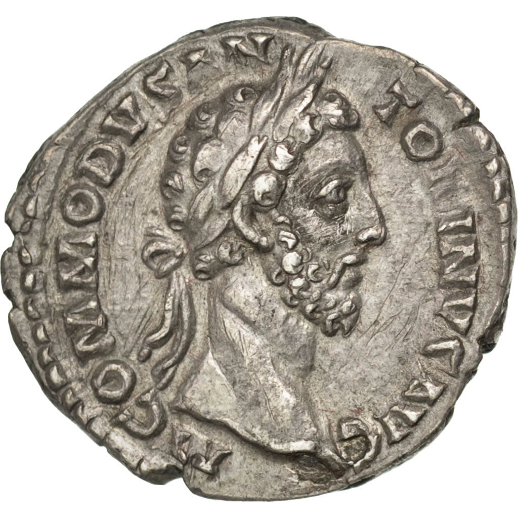 Commodus, Denarius, AU(50-53), Silver, RIC #25, 2.47