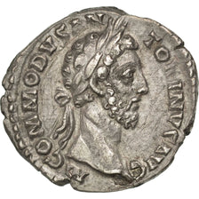 Commodus, Denarius, AU(50-53), Silver, RIC #25, 2.47