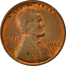 Moneta, Stati Uniti, Lincoln Cent, Cent, 1953, U.S. Mint, San Francisco, BB