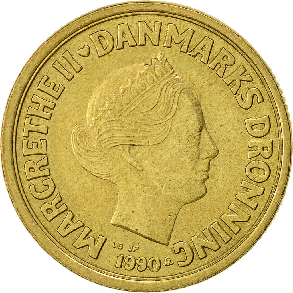 Monnaie, Danemark, Margrethe II, 20 Kroner, 1990, Copenhagen, TTB+