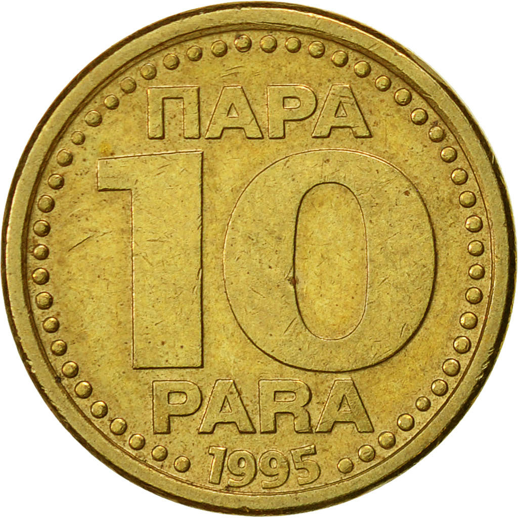 Moneta, Iugoslavia, 10 Para, 1995, BB+, Ottone, KM:162.2