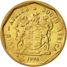 Moneda, Sudáfrica, 10 Cents, 1994, EBC, Bronce chapado en acero, KM:135
