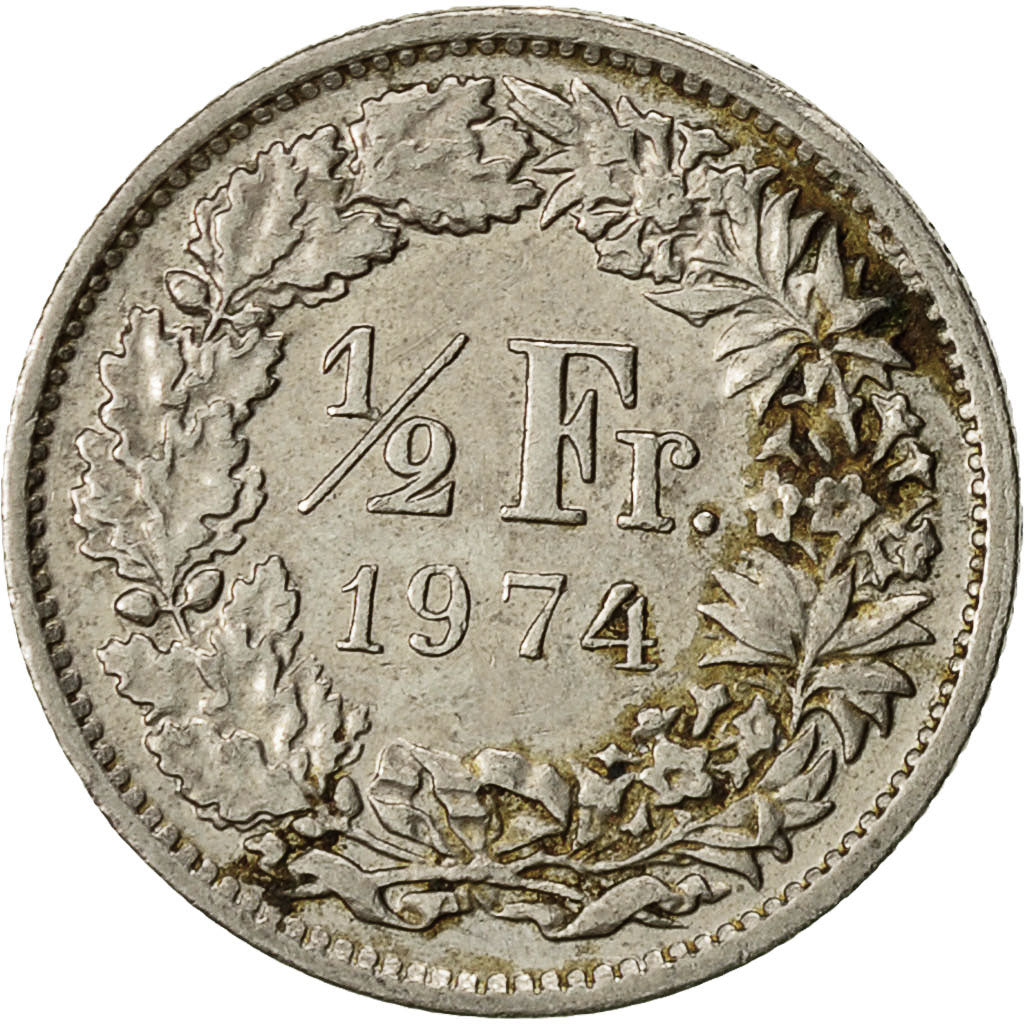 Monnaie, Suisse, 1/2 Franc, 1974, Bern, TTB, Copper-nickel, KM:23a.1