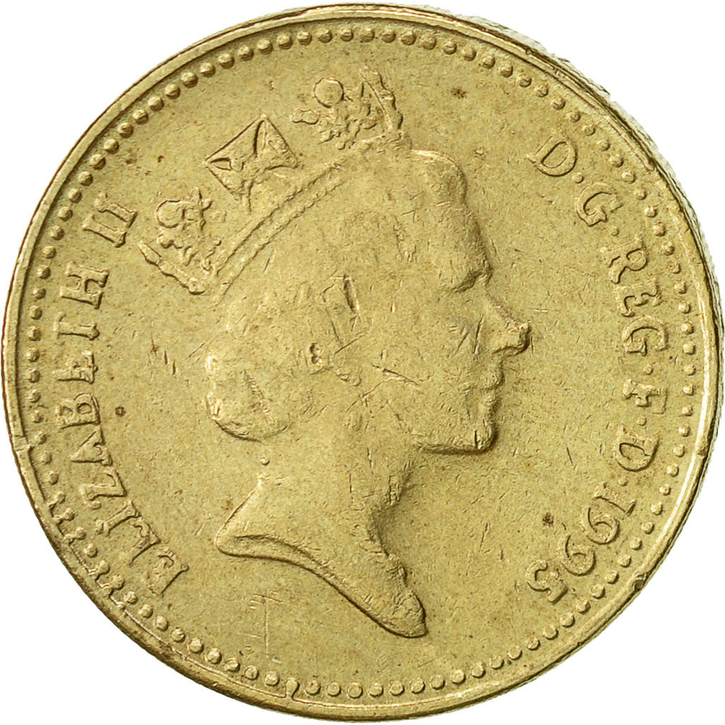 Coin, Great Britain, Elizabeth II, Pound, 1995, EF(40-45), Nickel-brass, KM:969