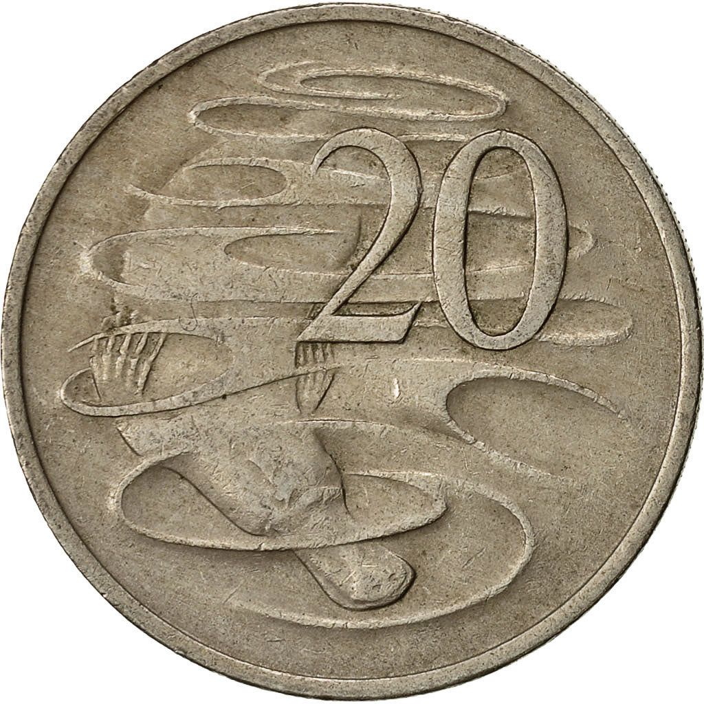 Coin, Australia, Elizabeth II, 20 Cents, 1975, EF(40-45), Copper-nickel, KM:66