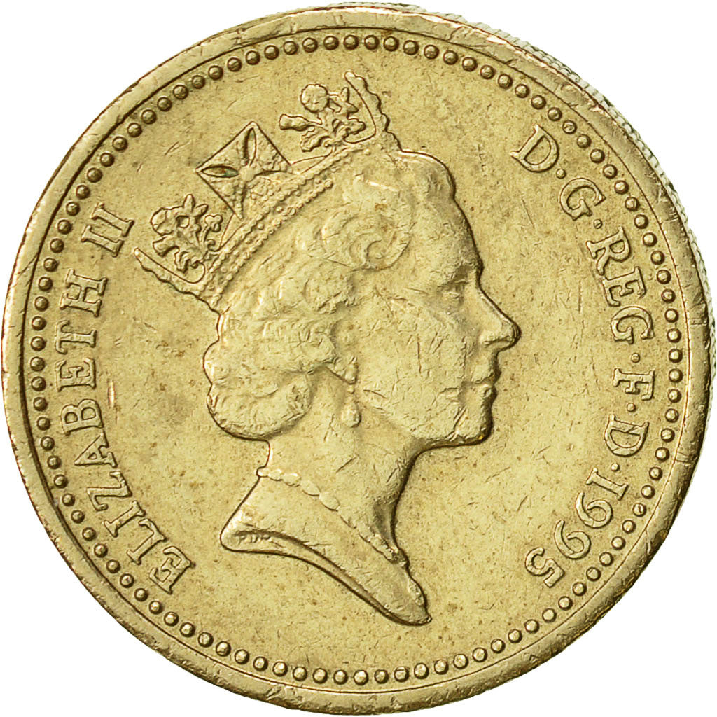 Coin, Great Britain, Elizabeth II, Pound, 1995, EF(40-45), Nickel-brass, KM:969