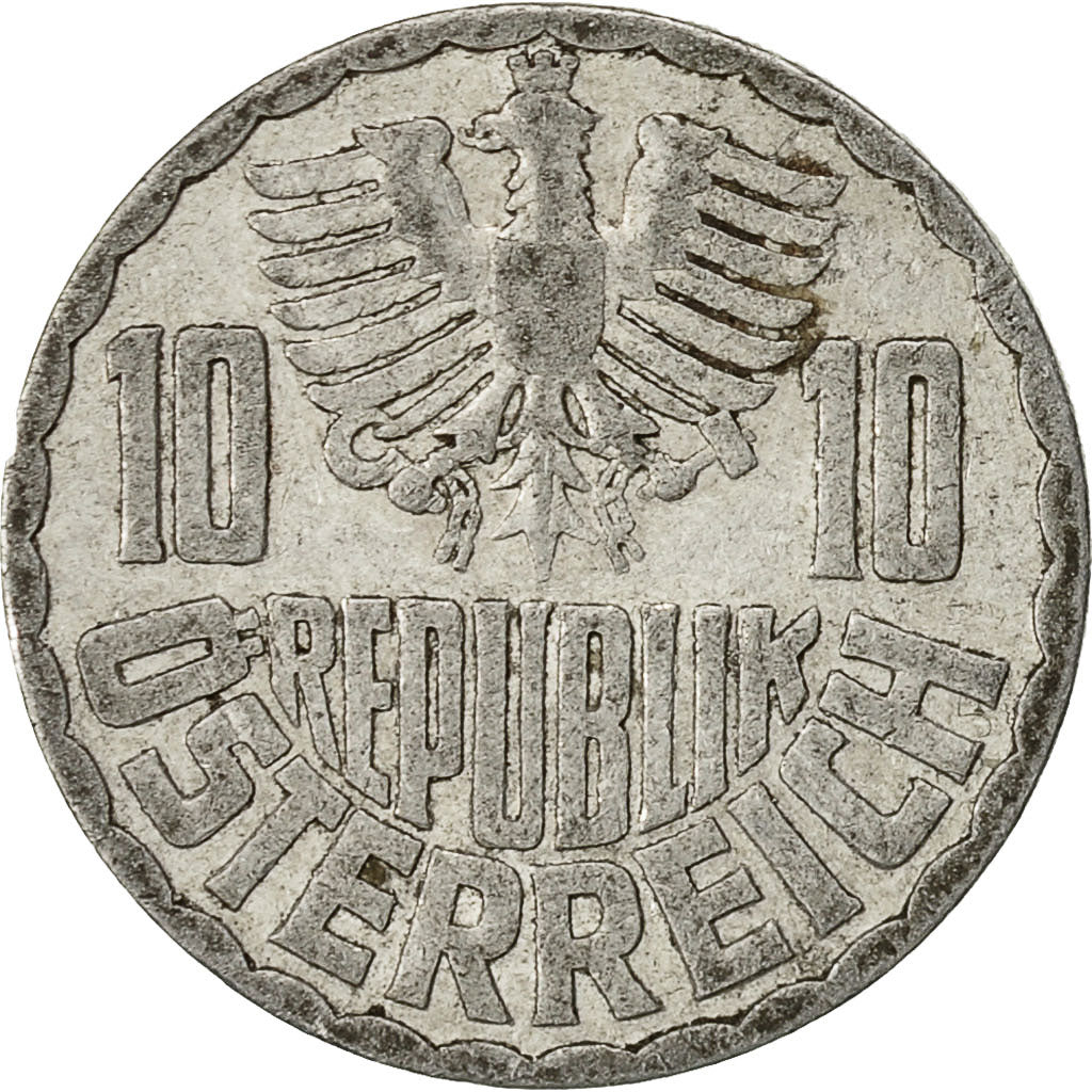 Moneta, Austria, 10 Groschen, 1953, Vienna, BB, Alluminio, KM:2878
