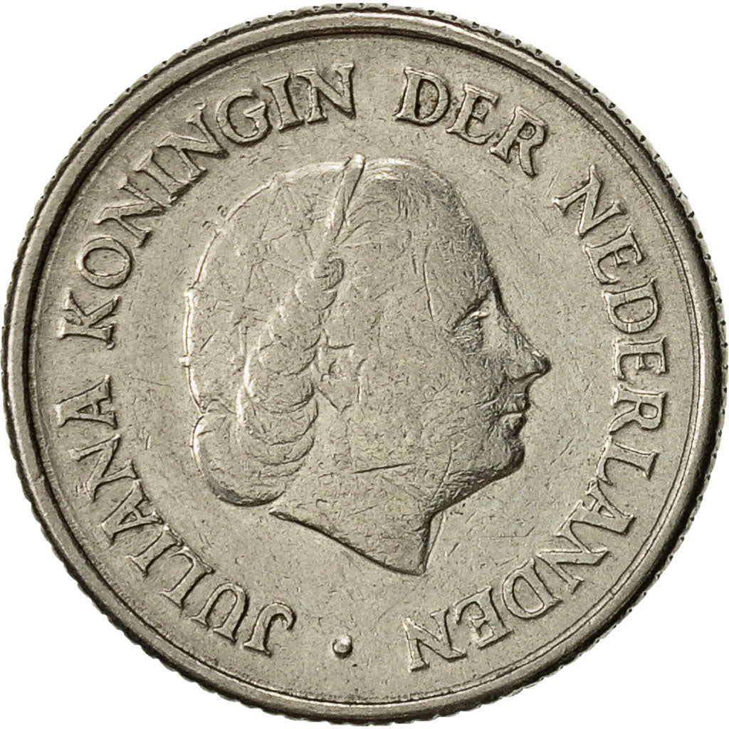 Münze, Niederlande, Juliana, 25 Cents, 1951, SS+, Nickel, KM:183