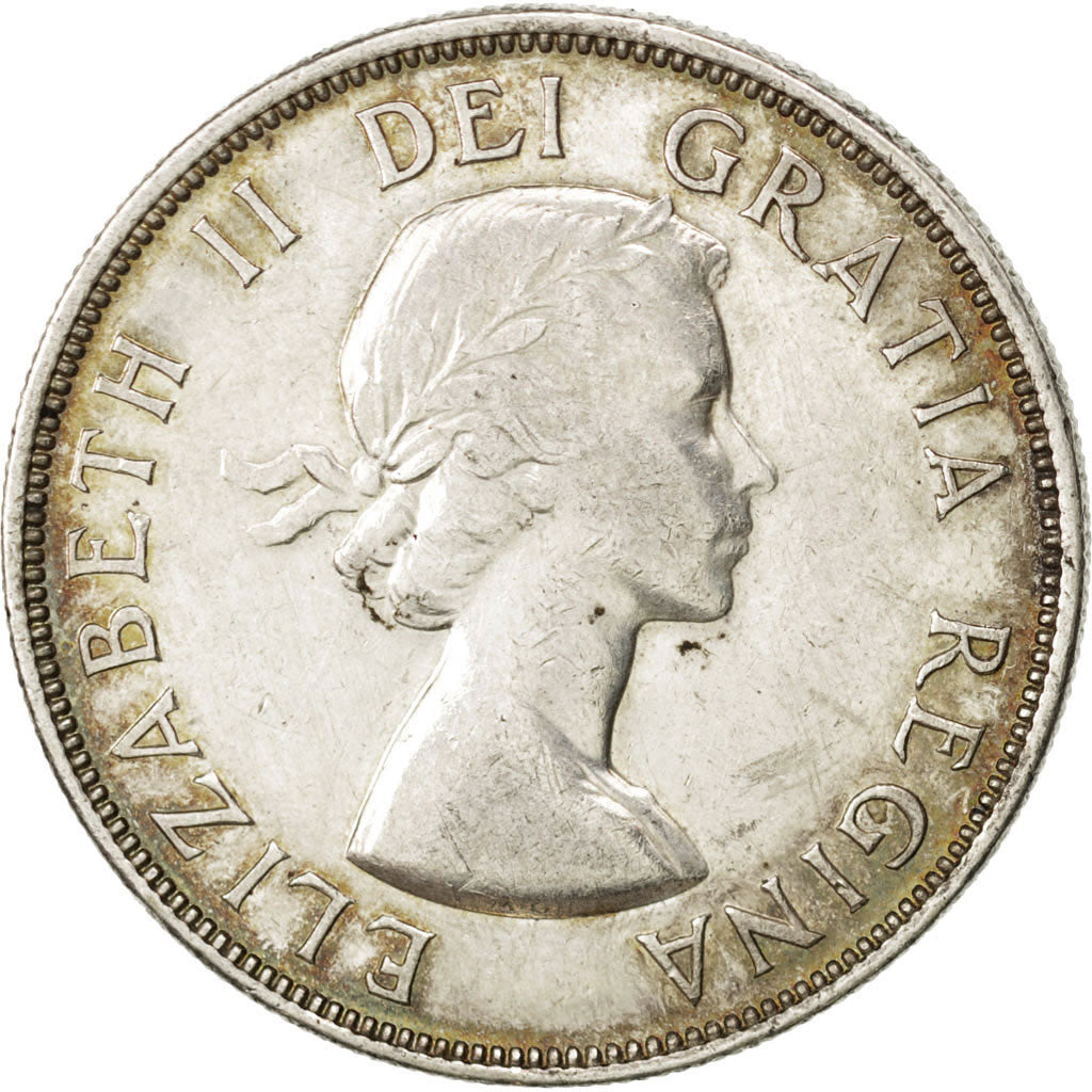CANADA, Dollar, 1953, Royal Canadian Mint, KM #54, AU(50-53), Silver, 36, 23.39