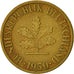 Coin, GERMANY - FEDERAL REPUBLIC, 10 Pfennig, 1950, Stuttgart, EF(40-45), Brass