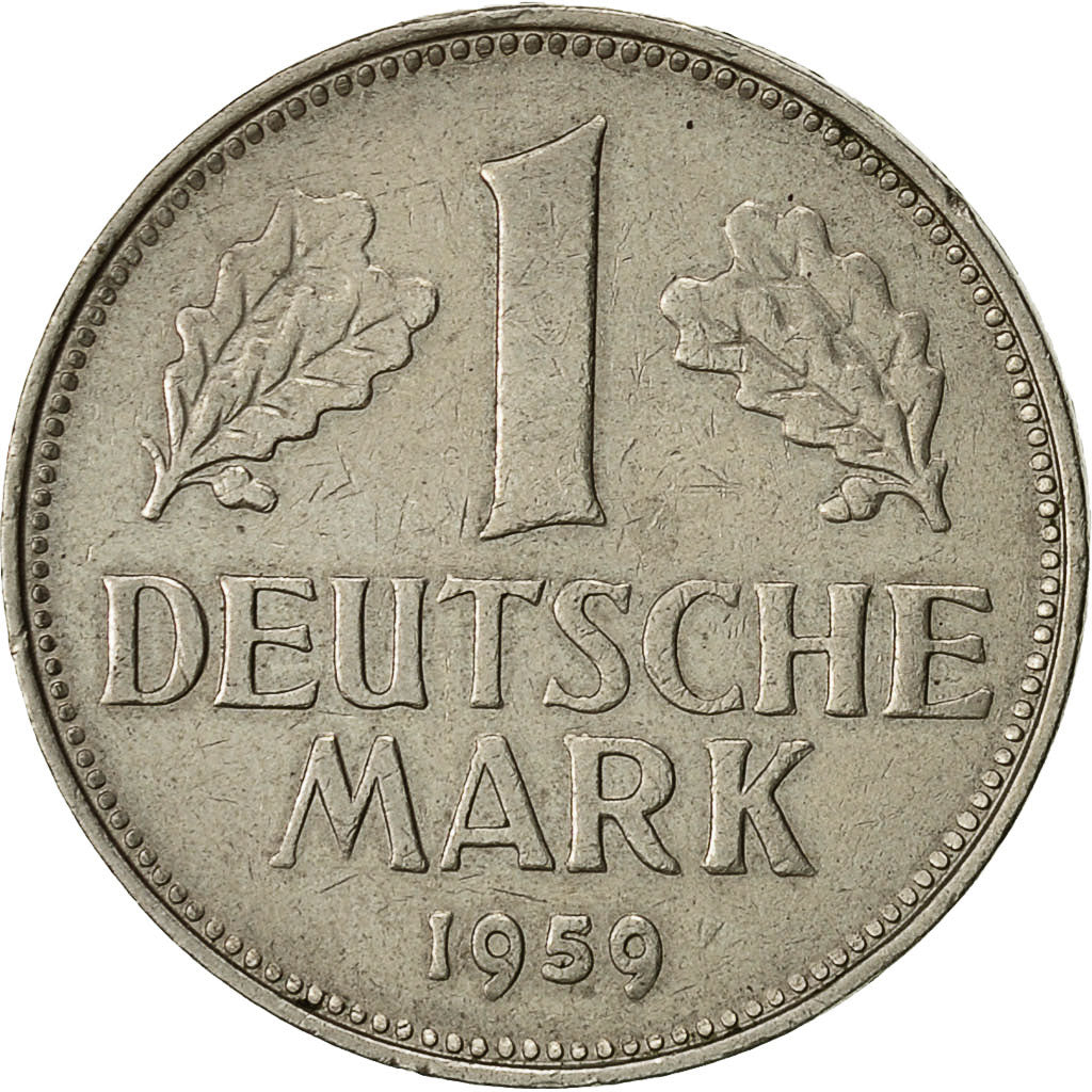 Monnaie, République fédérale allemande, Mark, 1959, Karlsruhe, TTB+
