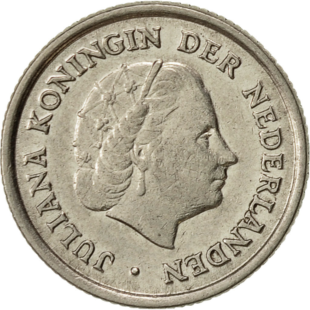 Monnaie, Pays-Bas, Juliana, 10 Cents, 1963, TTB, Nickel, KM:182