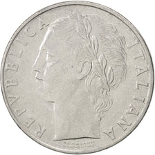 ITALY, 100 Lire, 1958, Rome, KM #96.1, AU(50-53), Stainless Steel, 27.8, 8.05