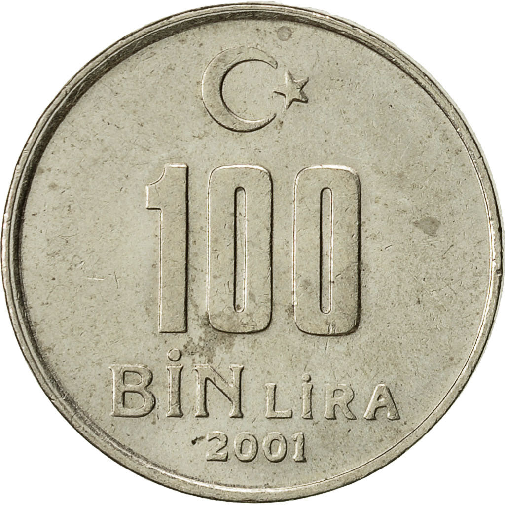Moneta, Turchia, 100000 Lira, 100 Bin Lira, 2001, Istanbul, BB