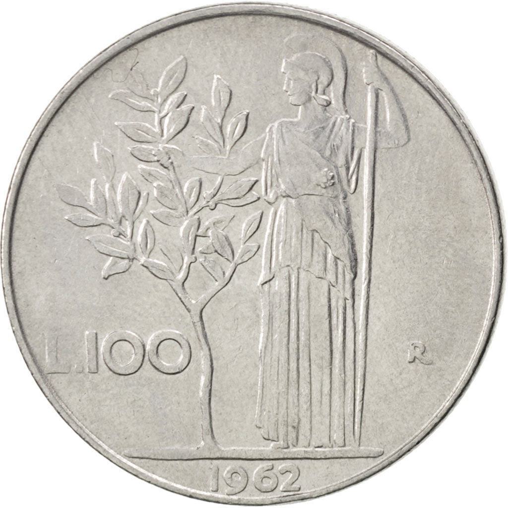 Italia, 100 Lire, 1962, Rome, BB+, Acciaio inossidabile, KM:96.1