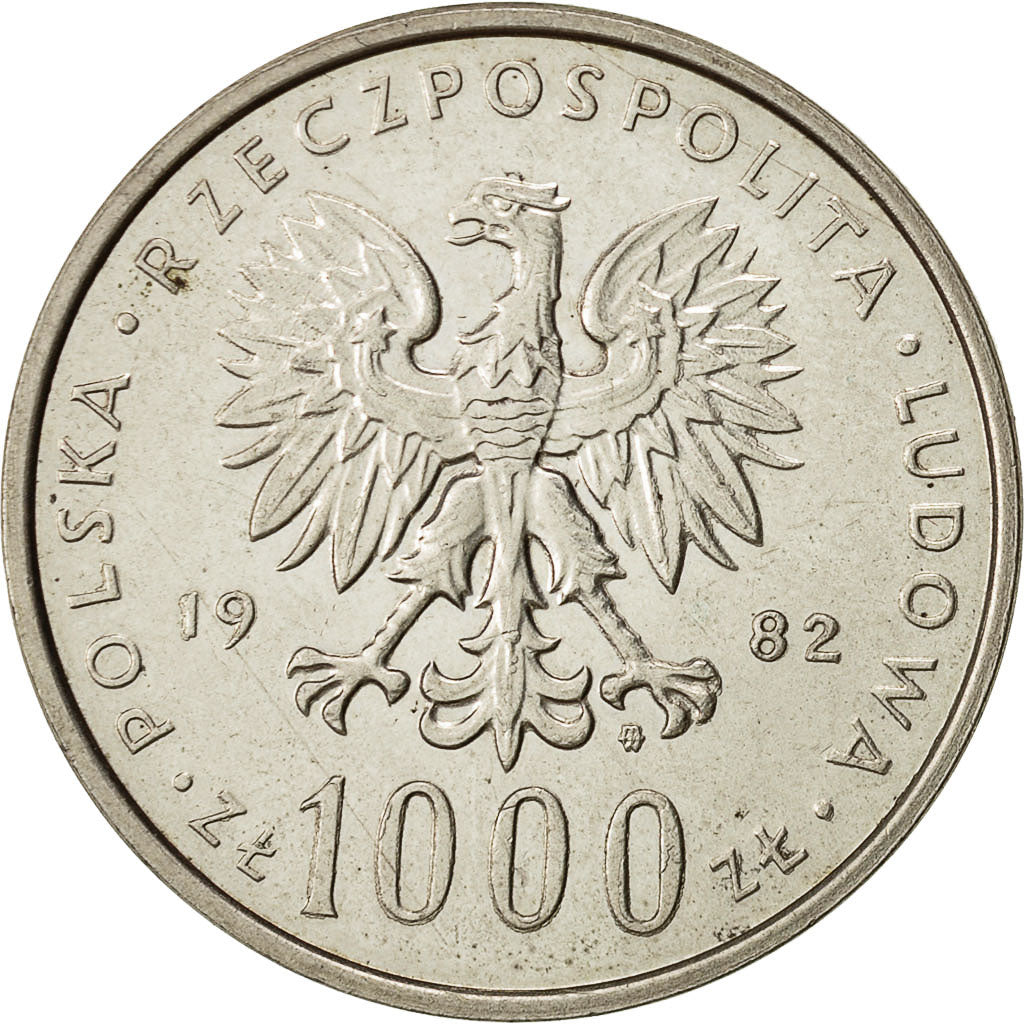 Moneta, Polonia, 1000 Zlotych, 1982, Warsaw, SPL, Argento, KM:144