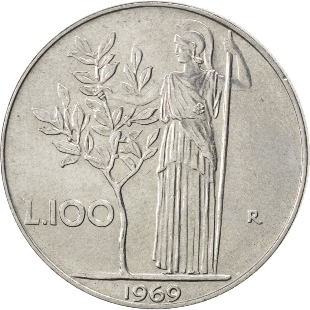 Italie, République, 100 Lire 1969 R, KM 96.1