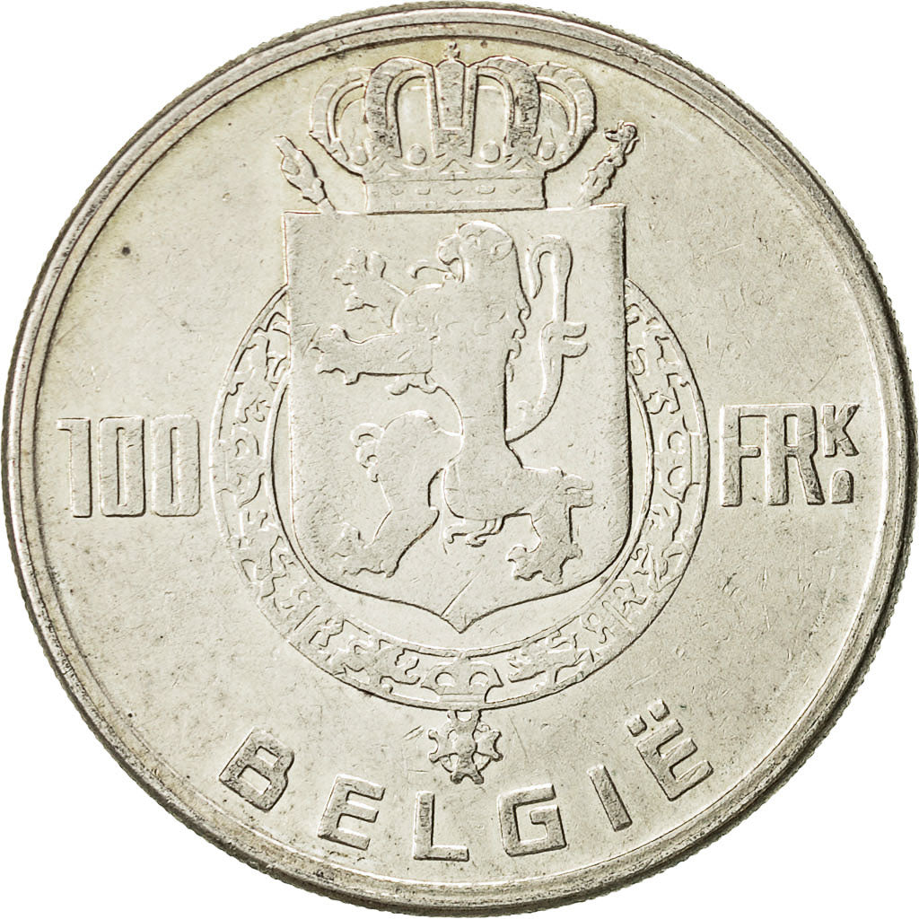 Monnaie, Belgique, 100 Francs, 100 Frank, 1949, TTB, Argent, KM:139.1