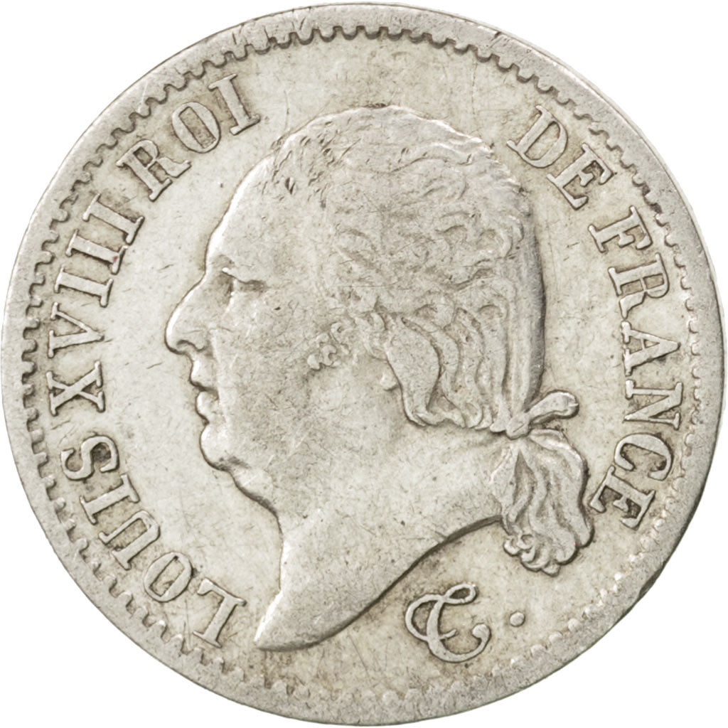FRANCE, Louis XVIII, 1/4 Franc, 1820, Paris, KM #714.1, EF(40-45), Silver,...