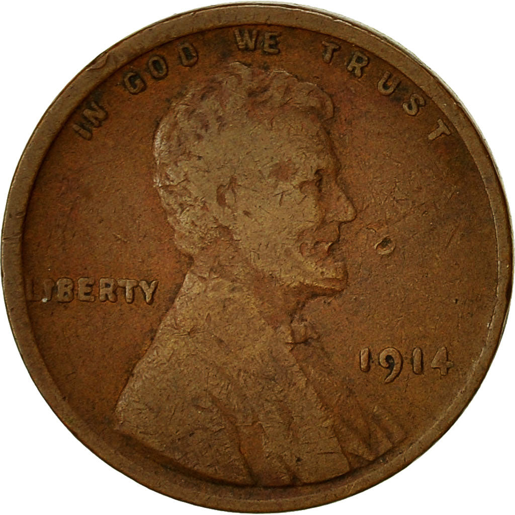 Moneta, Stati Uniti, Lincoln Cent, Cent, 1914, U.S. Mint, Philadelphia, MB