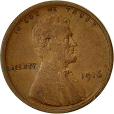 Moneta, Stati Uniti, Lincoln Cent, Cent, 1916, U.S. Mint, Philadelphia, BB