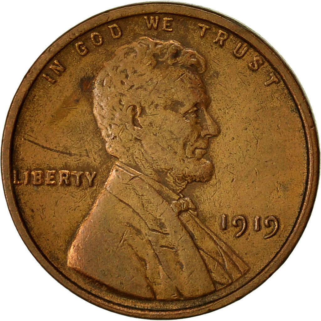 Münze, Vereinigte Staaten, Lincoln Cent, Cent, 1919, U.S. Mint, Philadelphia