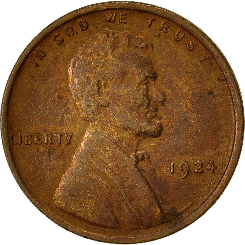 Moneta, Stati Uniti, Lincoln Cent, Cent, 1924, U.S. Mint, Philadelphia, BB