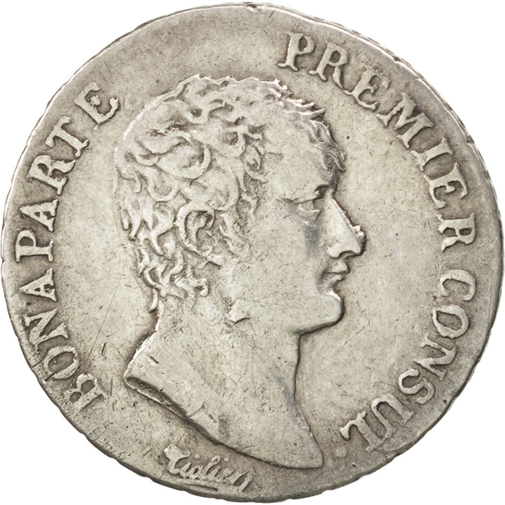 FRANCE, Napoléon I, 1/2 Franc, 1803, Paris, KM #655.1, EF(40-45), Silver, Gadour
