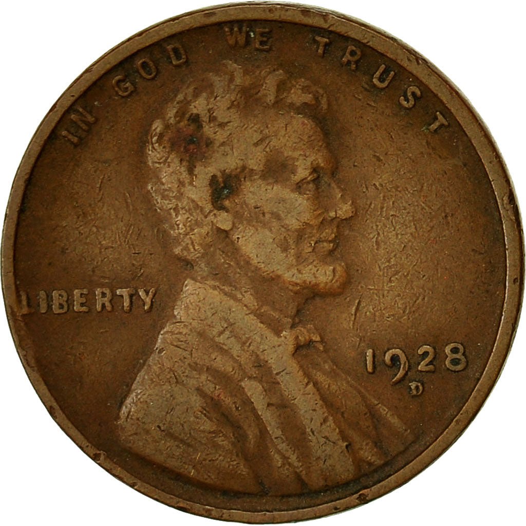 Moneta, Stati Uniti, Lincoln Cent, Cent, 1928, U.S. Mint, Denver, MB, Bronzo