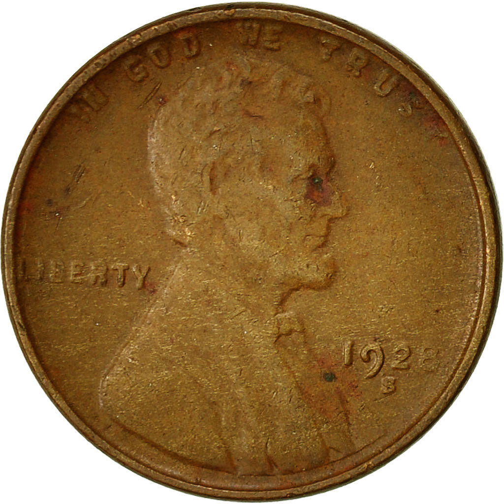 Coin, United States, Lincoln Cent, Cent, 1928, U.S. Mint, San Francisco