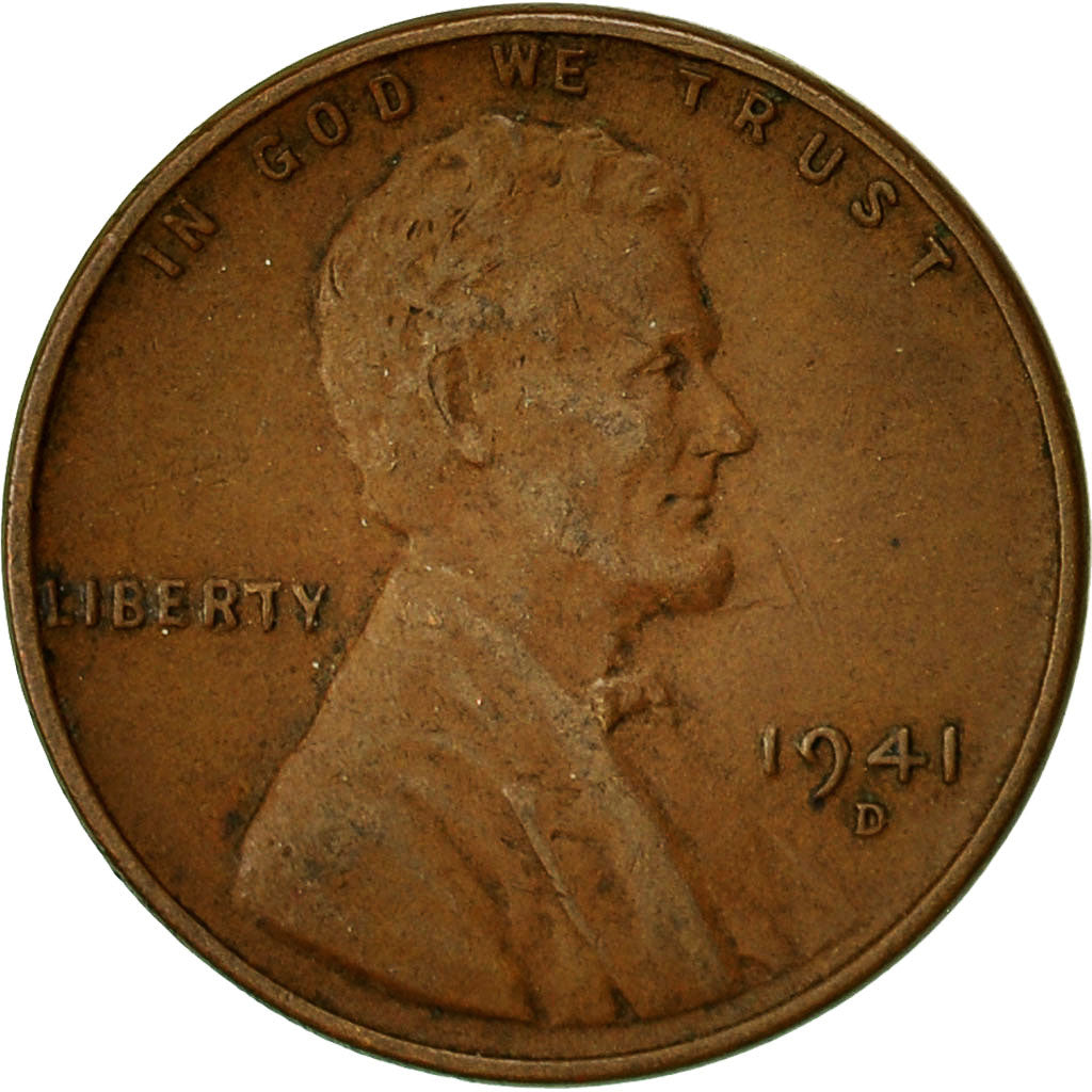 Moneta, Stati Uniti, Lincoln Cent, Cent, 1941, U.S. Mint, Denver, MB, Bronzo