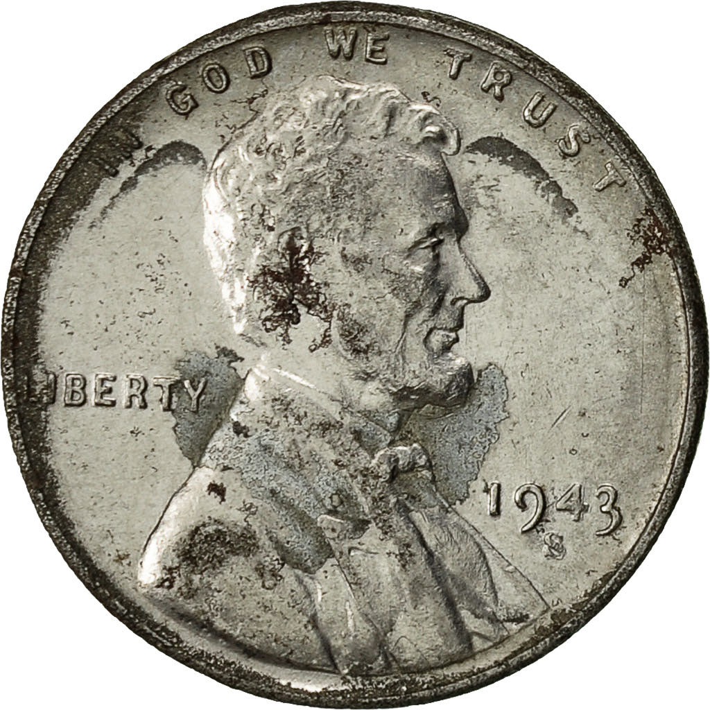 Moneta, Stati Uniti, Lincoln Cent, Cent, 1943, U.S. Mint, San Francisco, MB